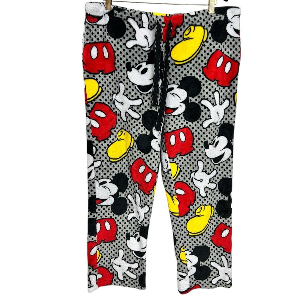 Disney Mickey Mouse Pajama Pants Sz XL 16-18 Soft Straight Leg Drawstring Waist - Picture 4 of 6